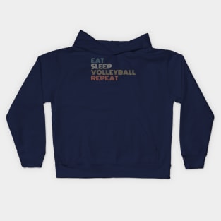 EAT SLEEP VOLLEYBALL REPEAT funny vintage retro Kids Hoodie